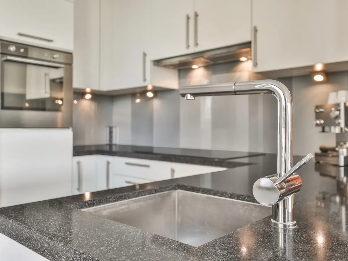 Countertop repair work on stone surface